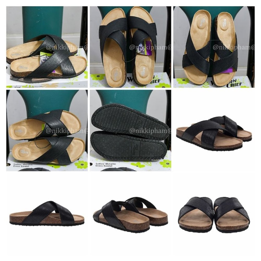 Western Chief Ladies’ Crossband Sandal IN BLACK